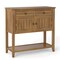 Walnut Wood Mid-Century Sideboard Console Table with 2 Drawers